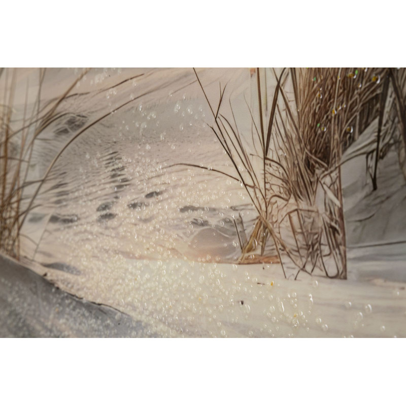 Stampa Dipinta Su Tela Laccata Beach Con Cornice -a- cm 152x4x52