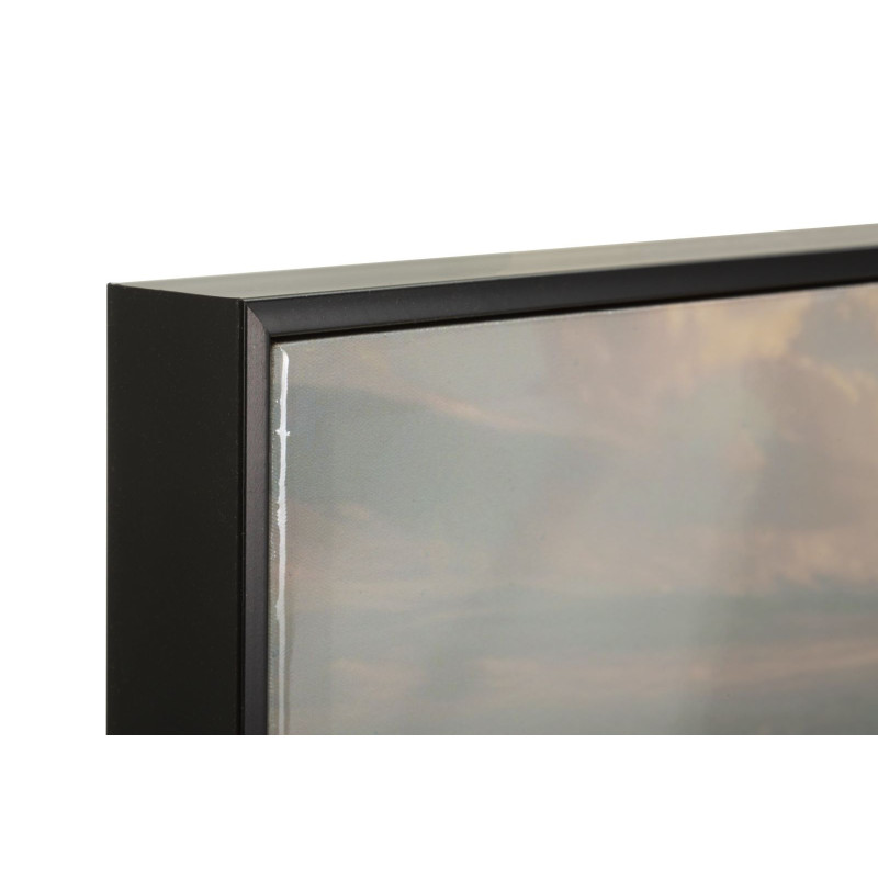 Stampa Dipinta Su Tela Laccata Beach Con Cornice -b- cm 152x4x52