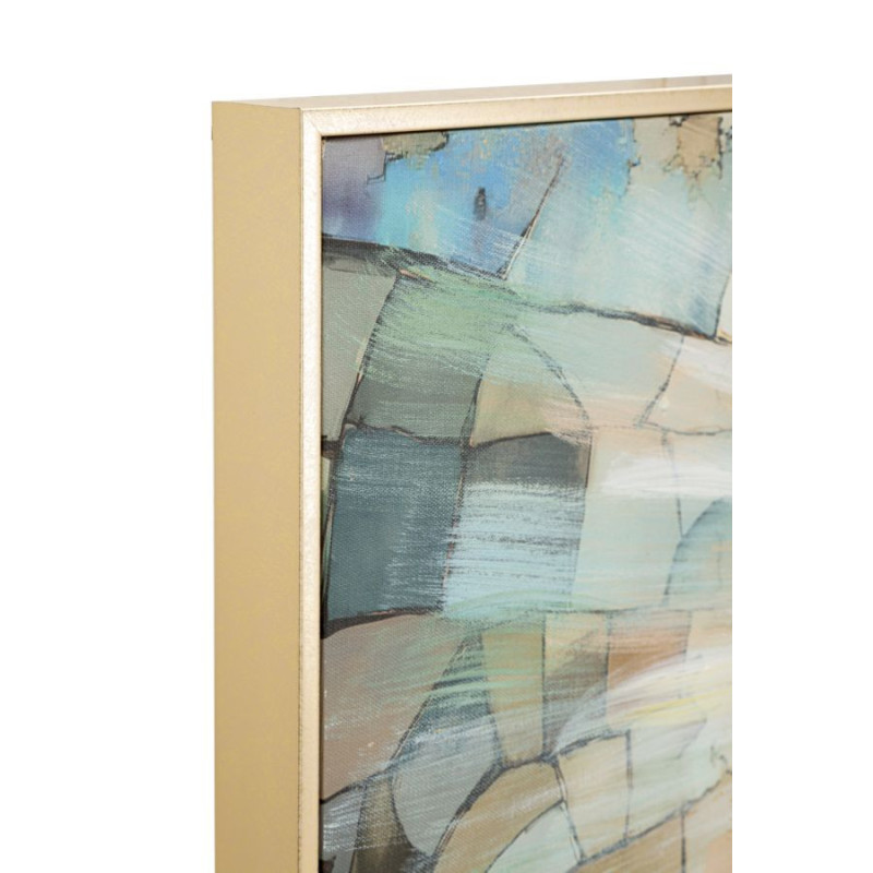 Stampa Dipinta Su Tela Laccata Nativita' Con Cornice cm 122x4x82