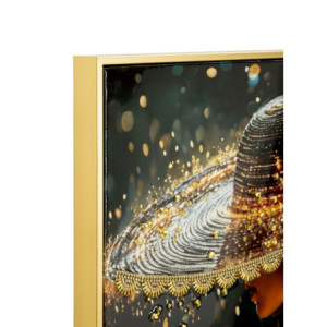 Zoom Stampa Decorata Su Tela Laccata Con Cornice Illumy -b- cm 62x3,5x92