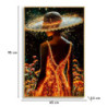 Stampa Decorata Su Tela Laccata Con Cornice Illumy -b- cm 62x3,5x92