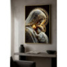 Stampa Decorata Su Tela Laccata Con Cornice Maternity -c- cm 60x3,5x90
