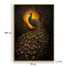 Stampa Decorata Su Tela Laccata Con Cornice Peacock cm 70x4x100