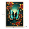 Stampa Decorata Su Tela Laccata Con Cornice Butterly -a- cm 70x4x100