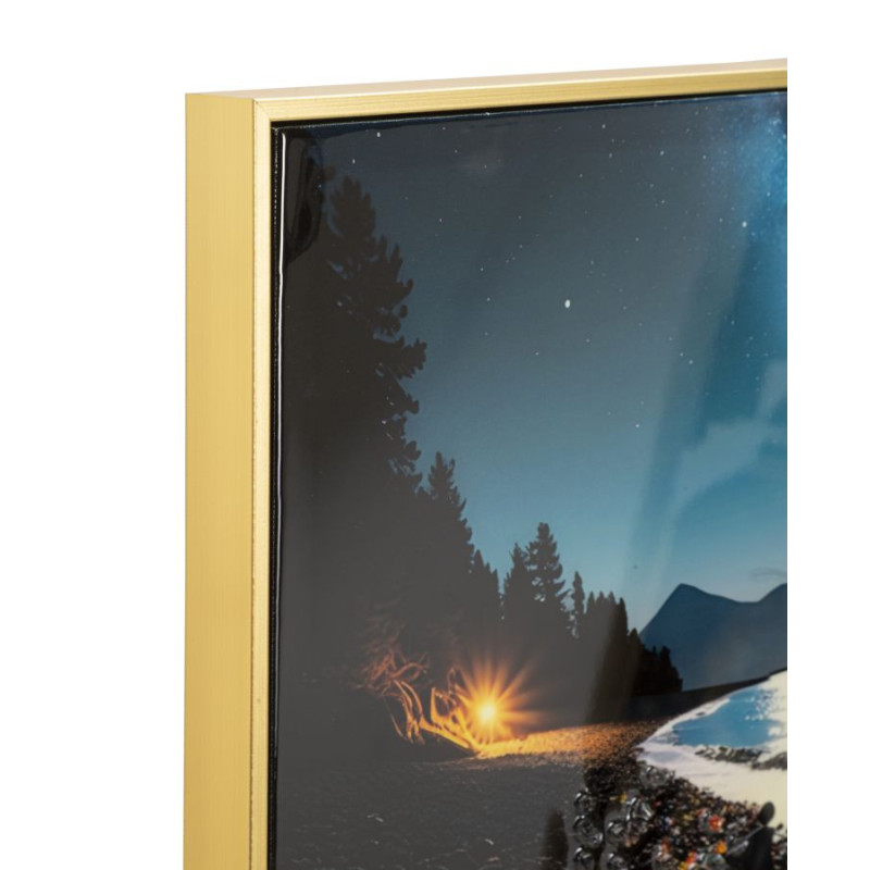 Stampa Decorata Su Tela Laccata Con Cornice Colors -b- cm 60x3,5x90