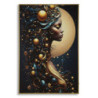 Stampa Con Led Su Tela Laccata Con Cornice Minerva -a- cm 60x3,5x90