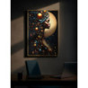 Stampa Con Led Su Tela Laccata Con Cornice Minerva -a- cm 60x3,5x90