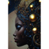 Stampa Con Led Su Tela Laccata Con Cornice Minerva -b- cm 60x3,5x90
