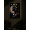 Stampa Con Led Su Tela Laccata Con Cornice Minerva -b- cm 60x3,5x90