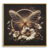 Stampa Con Led Su Tela Laccata Con Cornice Butterfly cm 50x4x50