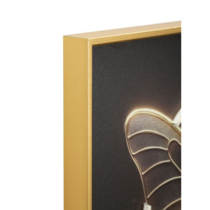 Zoom Stampa Con Led Su Tela Laccata Con Cornice Butterfly cm 50x4x50