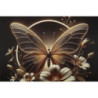 Stampa Con Led Su Tela Laccata Con Cornice Butterfly cm 50x4x50