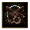 Stampa Con Led Su Tela Laccata Con Cornice Butterfly cm 50x4x50