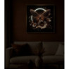 Stampa Con Led Su Tela Laccata Con Cornice Butterfly cm 50x4x50