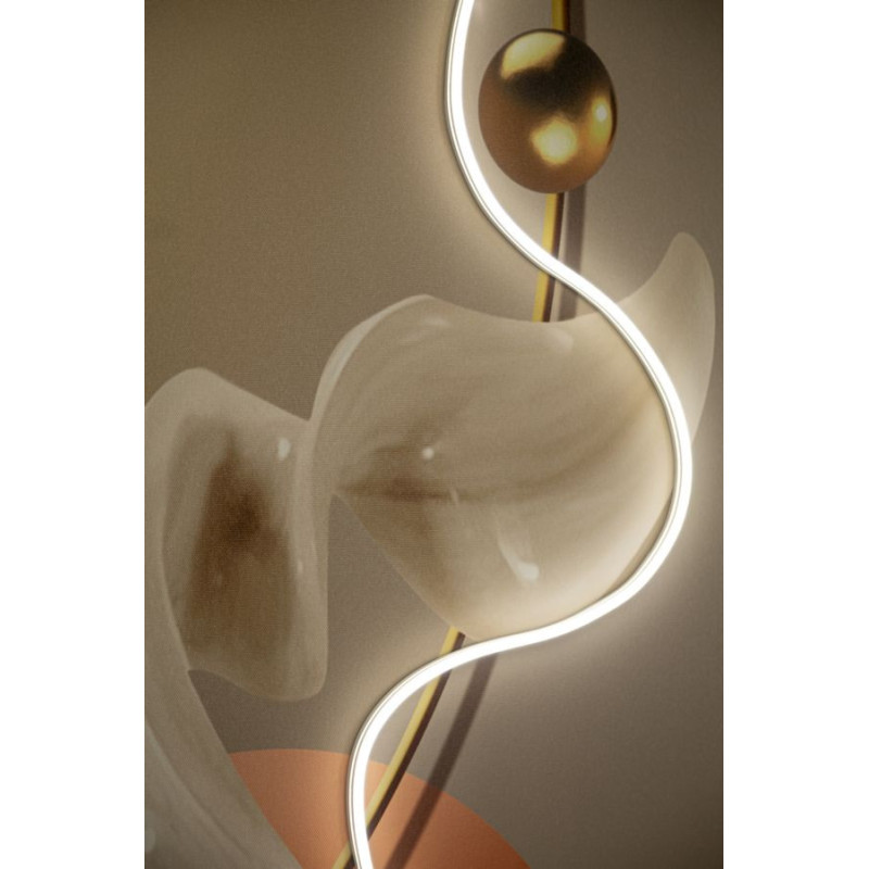 Stampa Con Led Su Tela Abstract -a- cm 80x4x120
