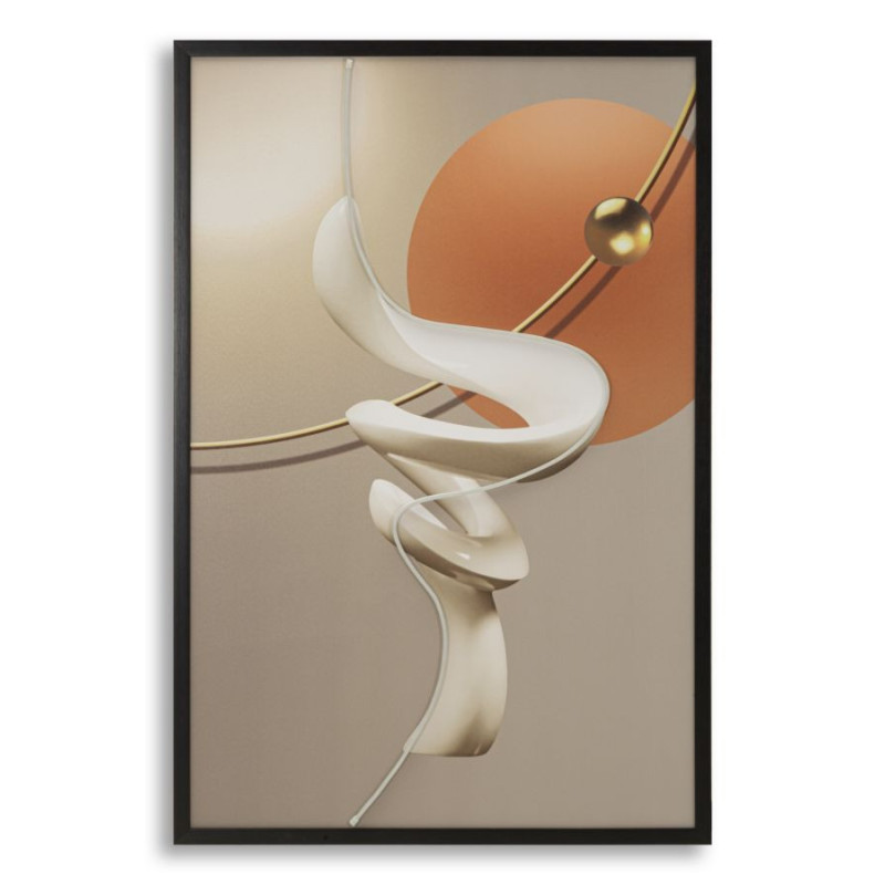 Stampa Con Led Su Tela Abstract -b- cm 80x4x120