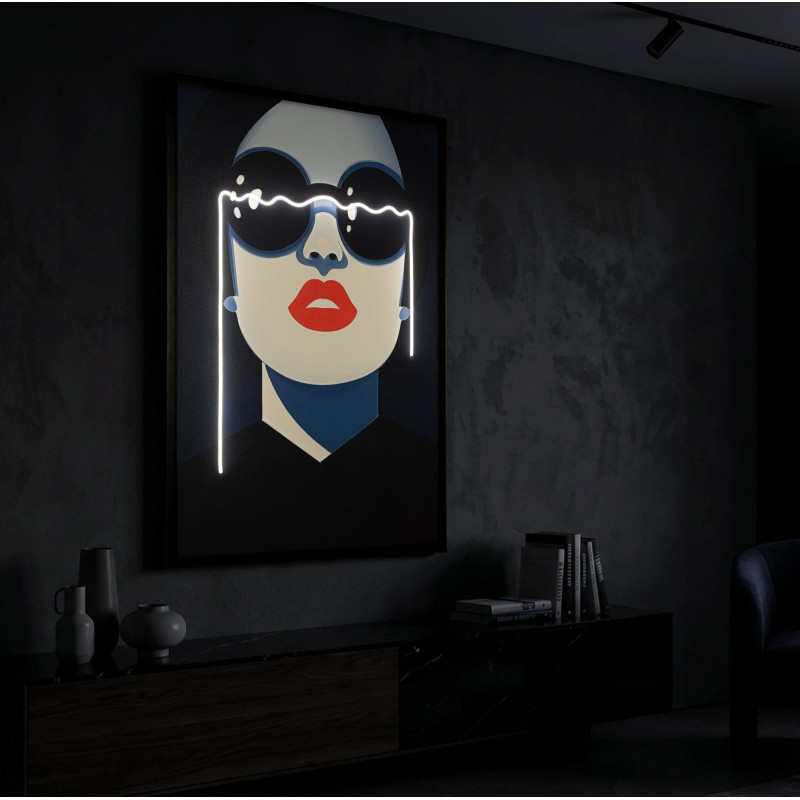 Stampa Con Led Su Tela Cecille cm 80x4x120
