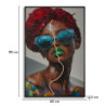 Stampa Con Led Su Tela Afro cm 60x3,5x90 (applicazione 3d Acrilico)