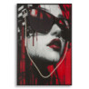 Stampa Con Led Su Tela Psyco -a- cm 60x3,5x90 (applicazione 3d Acrilico)