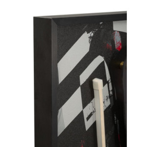 Zoom Stampa Con Led Su Tela Psyco -a- cm 60x3,5x90 (applicazione 3d Acrilico)