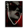 Stampa Con Led Su Tela Psyco -a- cm 60x3,5x90 (applicazione 3d Acrilico)