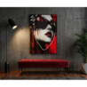 Stampa Con Led Su Tela Psyco -a- cm 60x3,5x90 (applicazione 3d Acrilico)