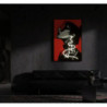 Stampa Con Led Su Tela Psyco -b- cm 60x3,5x90 (applicazione 3d Acrilico)