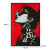Stampa Con Led Su Tela Psyco -b- cm 60x3,5x90 (applicazione 3d Acrilico)