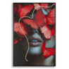 Stampa Con Led Su Tela Butterflies cm 60x3,5x90 (applicazione 3d Acrilico)