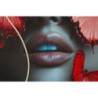 Stampa Con Led Su Tela Butterflies cm 60x3,5x90 (applicazione 3d Acrilico)