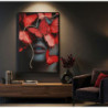 Stampa Con Led Su Tela Butterflies cm 60x3,5x90 (applicazione 3d Acrilico)