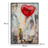 Stampa Con Led Su Tela Heart cm 60x3,5x90 (applicazione 3d Acrilico)