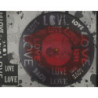 Stampa Con Led Su Tela Love cm 60x3,5x90 (applicazione 3d Acrilico)