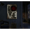 Stampa Con Led Su Tela Love cm 60x3,5x90 (applicazione 3d Acrilico)