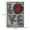 Stampa Con Led Su Tela Love cm 60x3,5x90 (applicazione 3d Acrilico)