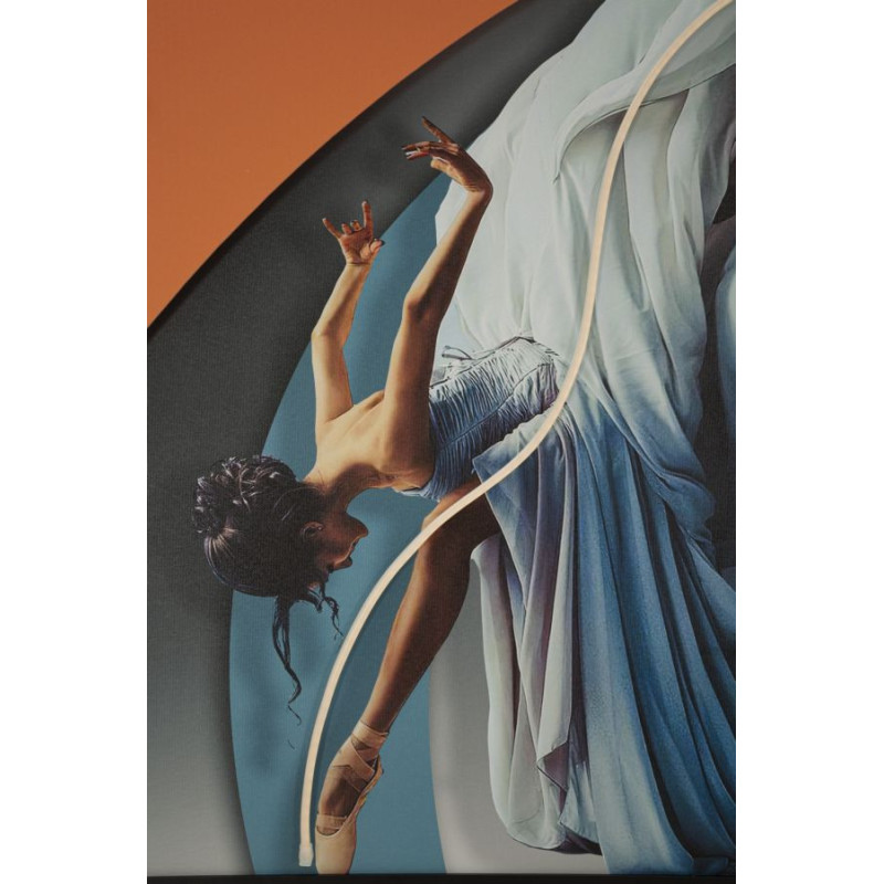 Stampa Con Led Su Tela Dancer cm 60x3,5x90 (applicazione 3d Acrilico)