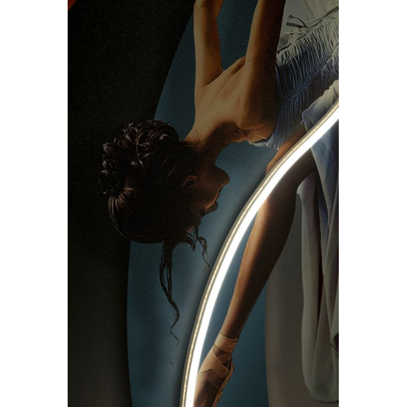 Stampa Con Led Su Tela Dancer cm 60x3,5x90 (applicazione 3d Acrilico)