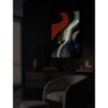 Stampa Con Led Su Tela Dancer cm 60x3,5x90 (applicazione 3d Acrilico)