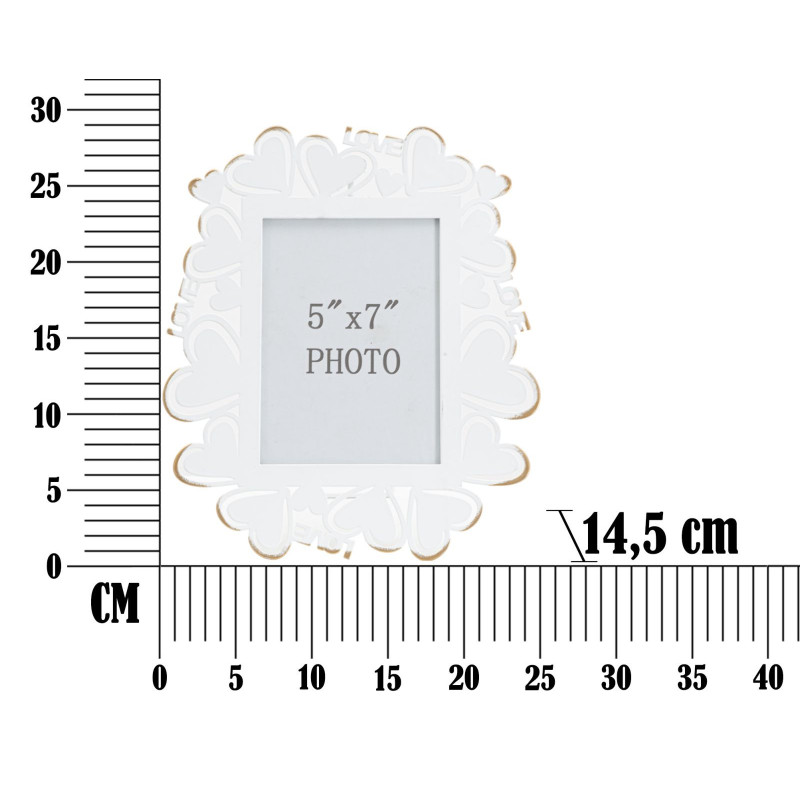 Cornice Heart cm 25x14,5x27,7 Min 2 (misura Interna cm 12,5x17,5)