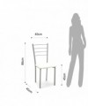 Sedia Just in pelle sintetica - set da 4 panna