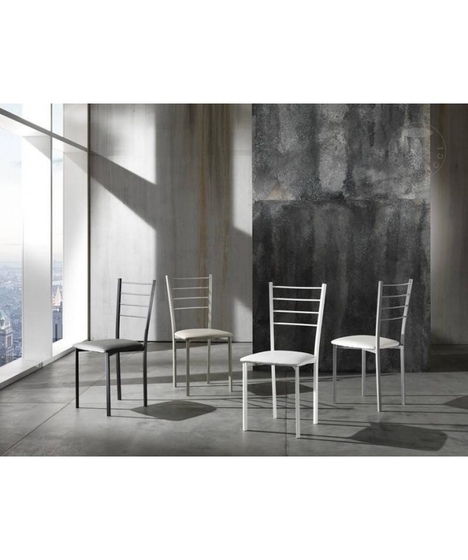 Sedia Just in pelle sintetica - set da 4 panna
