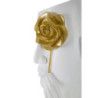 Vaso Face Con Fiore cm 14x13x27