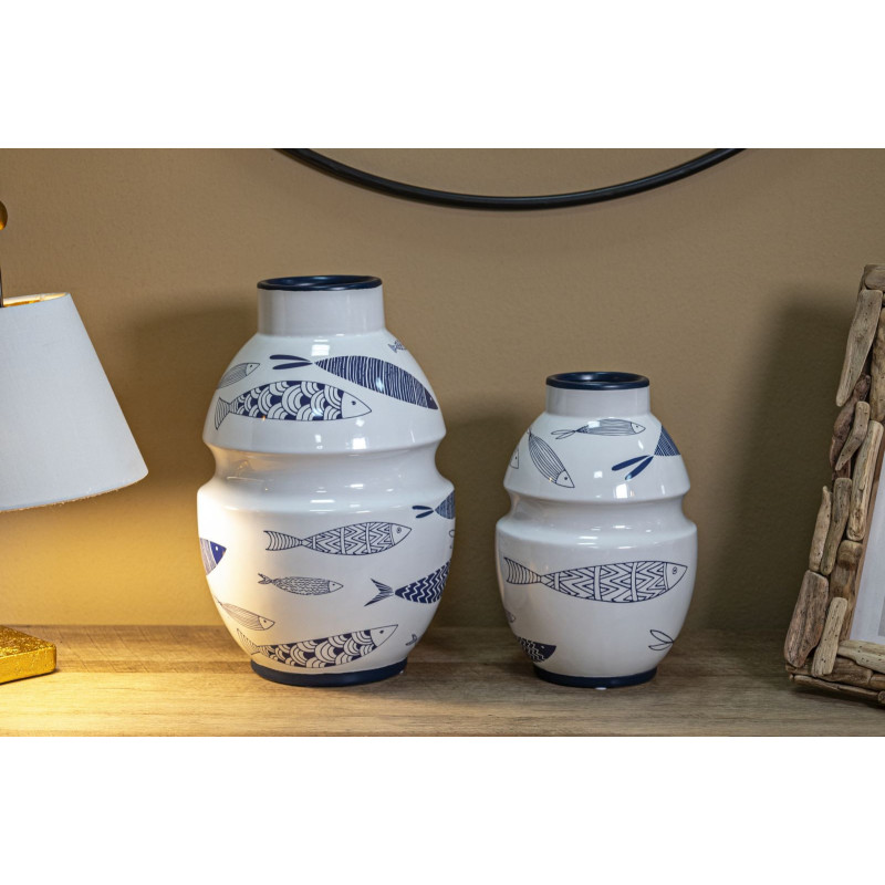 Vaso Ceramica Amica Fish cm ø 15x24
