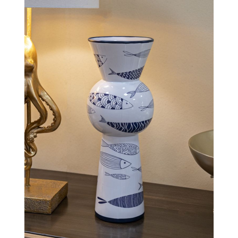 Vaso Ceramica Amica Fish Tall cm ø 14x38,5