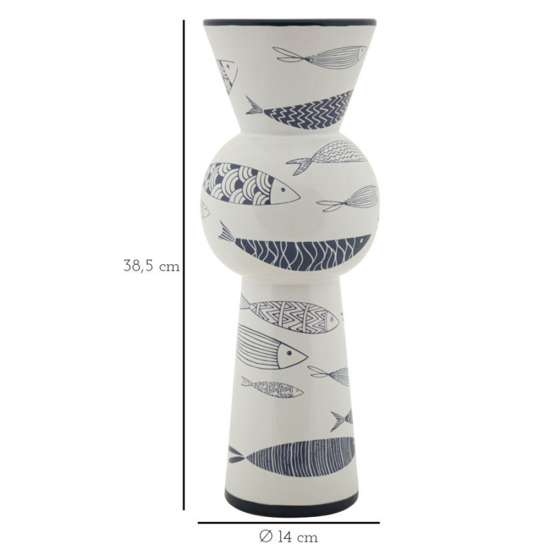Vaso Ceramica Amica Fish Tall cm ø 14x38,5