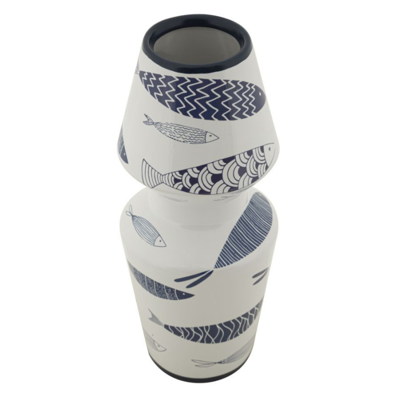 Vaso Ceramica Amica Fish Double cm ø 14x34
