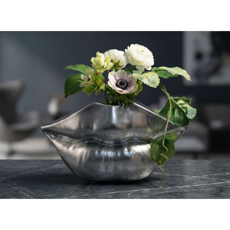 Vaso Mouth Lip Silver cm 23x8x12