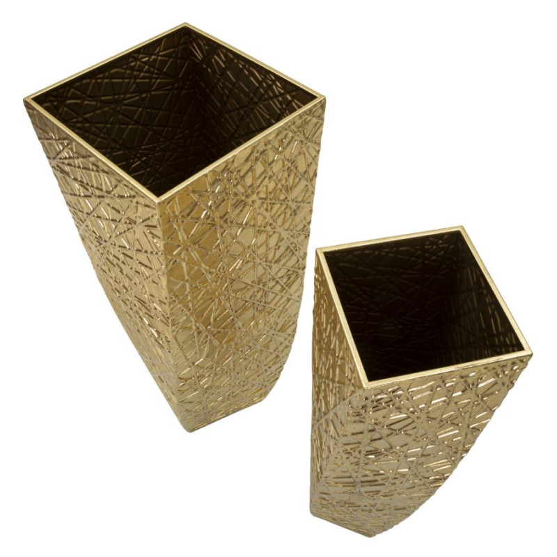 Porta Vasi Squer Coppia cm 34x34x90-25x25x78