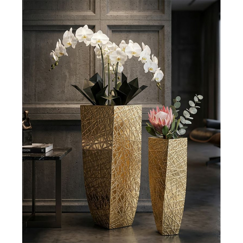 Porta Vasi Squer Coppia cm 34x34x90-25x25x78