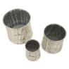 Porta Vasi Silver Set 3 Pz cm ø 35x38,5-27,5x33-18,5x26,5